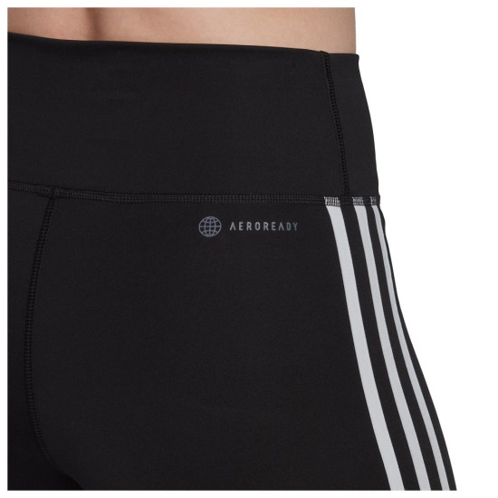 Adidas Γυναικείο ποδηλατικό κολάν Training Essentials 3-Stripes High-Waisted Short Leggings